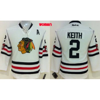 Chicago Blackhawks #2 Duncan Keith 2015 Winter Classic White Womens Jersey