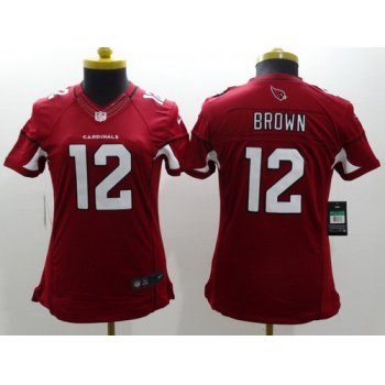 Nike Arizona Cardinals #12 John Brown Red Limited Womens Jersey