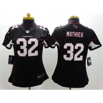 Nike Arizona Cardinals #32 Tyrann Mathieu Black Limited Womens Jersey