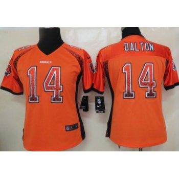 Nike Cincinnati Bengals #14 Andy Dalton Drift Fashion Orange Womens Jersey