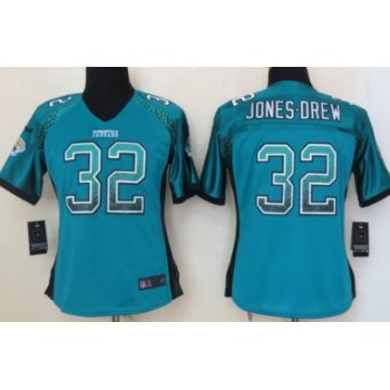 Nike Jacksonville Jaguars #32 Maurice Jones-Drew Drift Fashion Green Womens Jersey