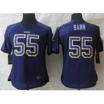 Nike Minnesota Vikings #55 Anthony Barr Drift Fashion Gray Womens Jersey