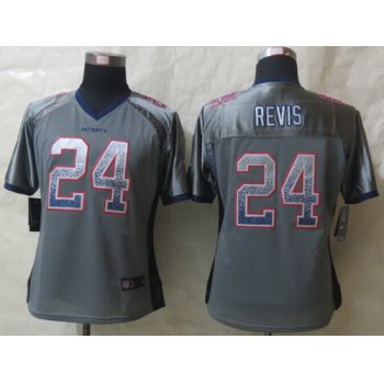 Nike New England Patriots #24 Darrelle Revis Drift Fashion Gray Womens Jersey