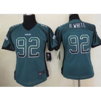 Nike Philadelphia Eagles #92 Reggie White Drift Fashion Green Womens Jersey