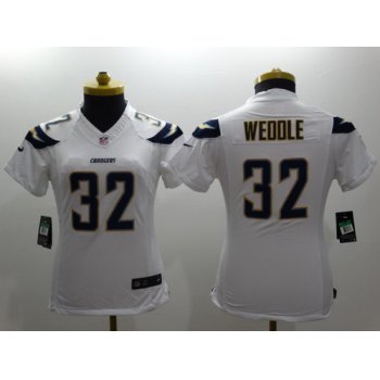 Nike San Diego Chargers #32 Eric Weddle 2013 White Limited Womens Jersey