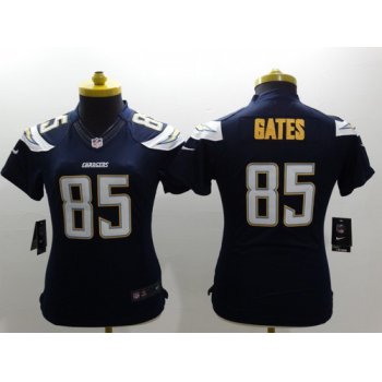 Nike San Diego Chargers #85 Antonio Gates 2013 Navy Blue Limited Womens Jersey