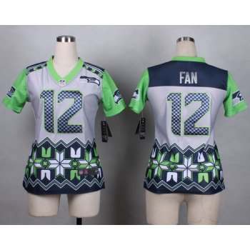 Nike Seattle Seahawks #12 Fan 2015 Noble Fashion Womens Jersey