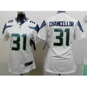 Nike Seattle Seahawks #31 Kam Chancellor White Game Womens Jersey