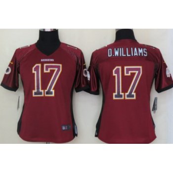 Nike Washington Redskins #17 Doug Williams Drift Fashion Red Womens Jersey