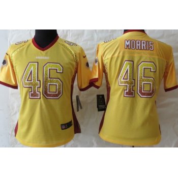 Nike Washington Redskins #46 Alfred Morris Drift Fashion Gold Womens Jersey