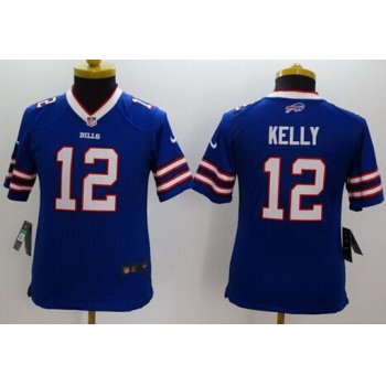 Nike Buffalo Bills #12 Jim Kelly 2013 Blue Limited Womens Jersey