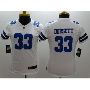 Nike Dallas Cowboys #33 Tony Dorsett White Limited Womens Jersey