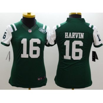 Nike New York Jets #16 Percy Harvin Green Limited Womens Jersey