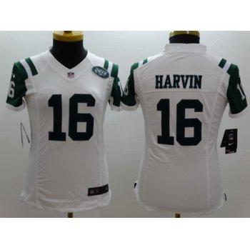 Nike New York Jets #16 Percy Harvin White Limited Womens Jersey