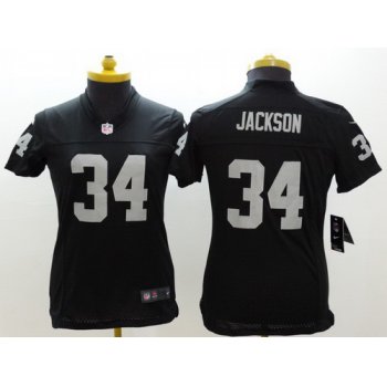 Nike Oakland Raiders #34 Bo Jackson Black Limited Womens Jersey