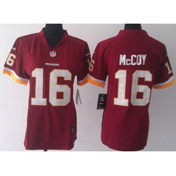 Nike Washington Redskins #16 Colt McCoy Red Game Womens Jersey