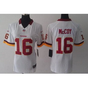 Nike Washington Redskins #16 Colt McCoy White Game Womens Jersey