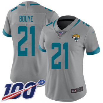 Nike Jaguars #21 A.J. Bouye Silver Women's Stitched NFL Limited Inverted Legend 100th Season Jersey