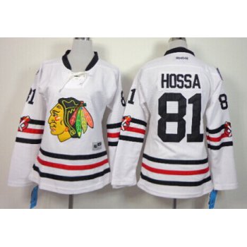 Chicago Blackhawks #81 Marian Hossa 2015 Winter Classic White Womens Jersey