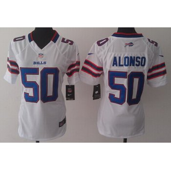 Nike Buffalo Bills #50 Kiko Alonso White Game Womens Jersey