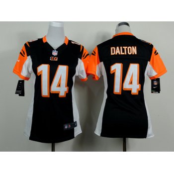 Nike Cincinnati Bengals #14 Andy Dalton Black Game Womens Jersey