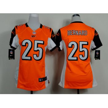 Nike Cincinnati Bengals #25 Giovani Bernard Orange Game Womens Jersey