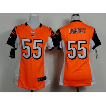 Nike Cincinnati Bengals #55 Vontaze Burfict Orange Game Womens Jersey