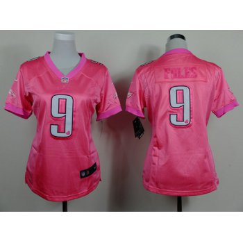 Nike Philadelphia Eagles #9 Nick Foles Pink Love Womens Jersey