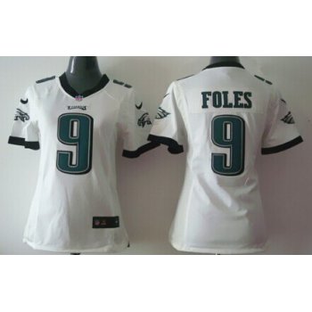 Nike Philadelphia Eagles #9 Nick Foles White Game Womens Jersey