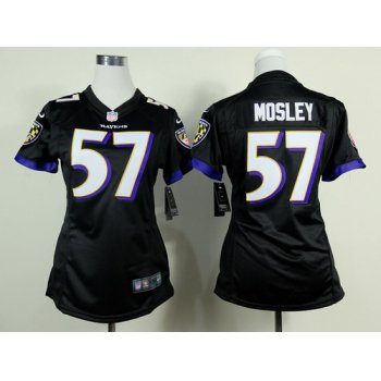 Nike Baltimore Ravens #57 C.J. Mosley 2013 Black Game Womens Jersey