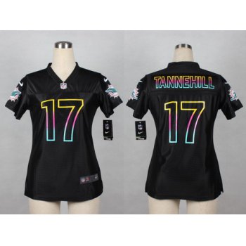 Nike Miami Dolphins #17 Ryan Tannehill Pro Line Black Fashion Womens Jersey