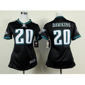 Nike Philadelphia Eagles #20 Brian Dawkins Black Game Womens Jersey