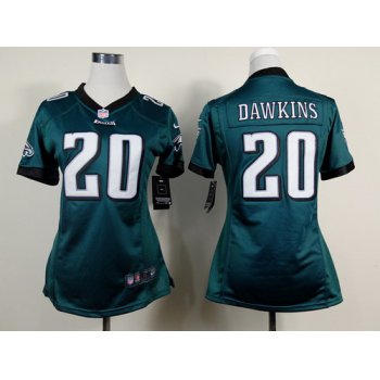 Nike Philadelphia Eagles #20 Brian Dawkins Dark Green Game Womens Jersey