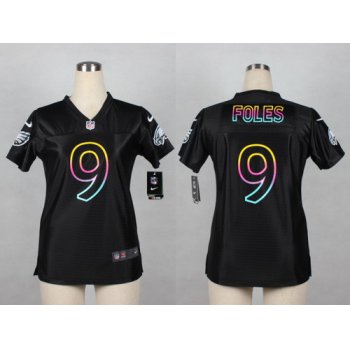 Nike Philadelphia Eagles #9 Nick Foles Pro Line Black Fashion Womens Jersey