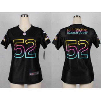 Nike Baltimore Ravens #52 Ray Lewis Pro Line Black Fashion Womens Jersey