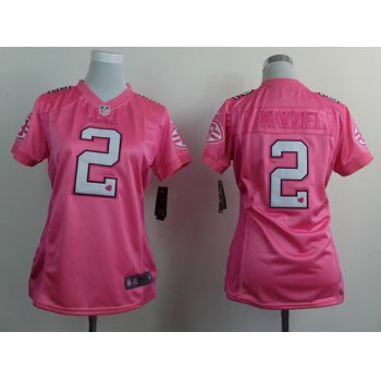 Nike Cleveland Browns #2 Johnny Manziel Pink Love Womens Jersey