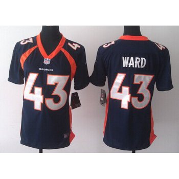 Nike Denver Broncos #43 T. J. Ward 2013 Blue Game Womens Jersey