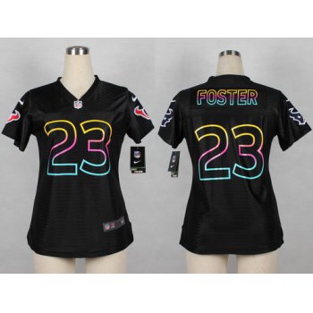 Nike Houston Texans #23 Arian Foster Pro Line Black Fashion Womens Jersey