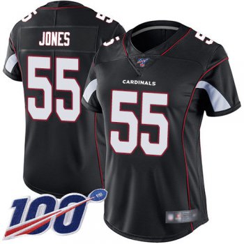 Nike Cardinals #55 Chandler Jones Black Alternate Women's Stitched NFL 100th Season Vapor Limited Jersey