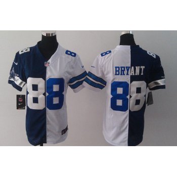 Nike Dallas Cowboys #88 Dez Bryant Blue/White Two Tone Womens Jersey