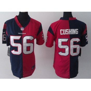 Nike Houston Texans #56 Brian Cushing Blue/Red Two Tone Womens Jersey