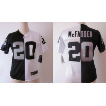 Nike Oakland Raiders #20 Darren McFadden Black/White Two Tone Womens Jersey