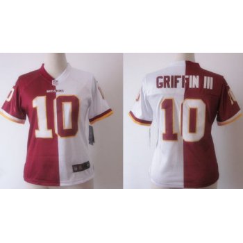 Nike Washington Redskins #10 Robert Griffin III Red/White Two Tone Womens Jersey