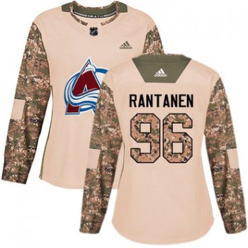 Adidas Colorado Avalanche #96 Mikko Rantanen Camo Authentic 2017 Veterans Day Women's Stitched NHL Jersey