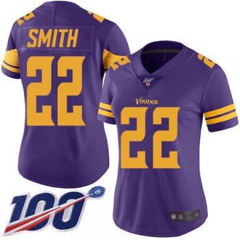 Nike Vikings #22 Harrison Smith Purple Women's Stitched NFL Limited Rush 100th Season Jersey