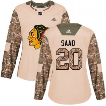 Adidas Chicago Blackhawks #20 Brandon Saad Camo Authentic 2017 Veterans Day Women's Stitched NHL Jersey