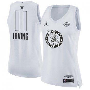 Nike Boston Celtics #11 Kyrie Irving White Women's NBA Jordan Swingman 2018 All-Star Game Jersey