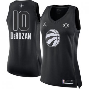 Nike Toronto Raptors #10 DeMar DeRozan Black Women's NBA Jordan Swingman 2018 All-Star Game Jersey