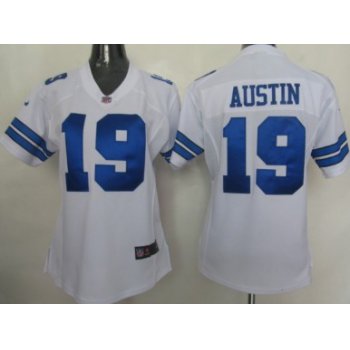 Nike Dallas Cowboys #19 Miles Austin White Game Womens Jersey