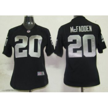 Nike Oakland Raiders #20 Darren Mcfadden Black Game Womens Jersey